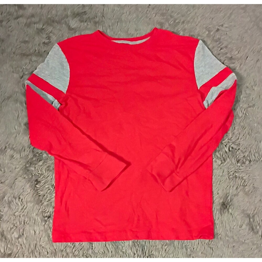 SONOMA Goods For Life Boys M 10/12 Red/Gray Colorblock LS Crew Neck Tee
